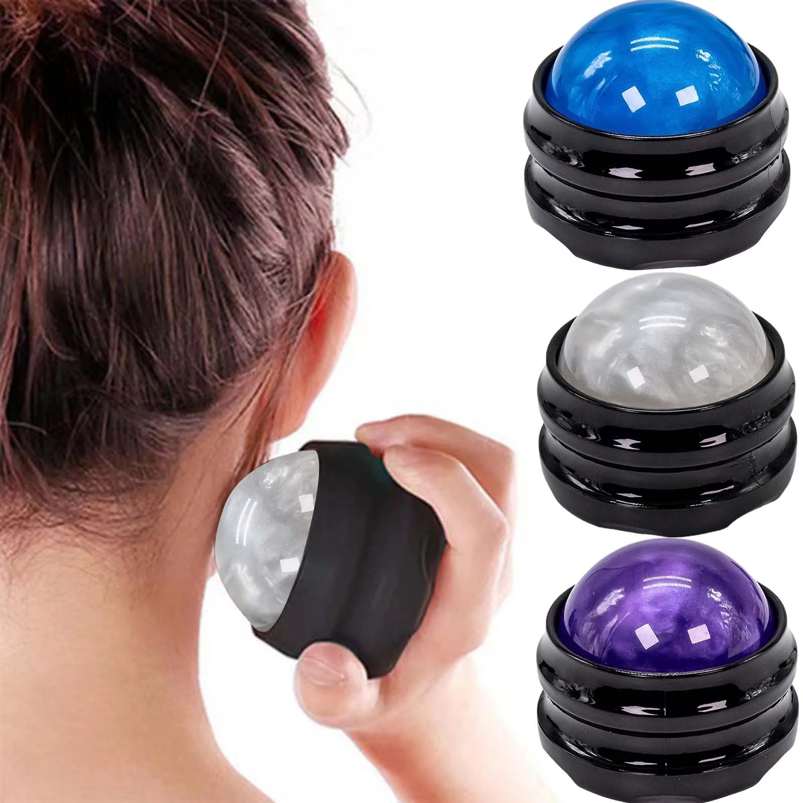 Mini Manual Therapy Body Massager Ball 360 Degree Spin Design Self Massage Tool for Back Shoulders Foot Massage